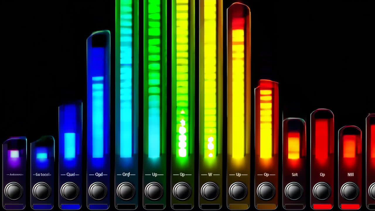 Colorful Audio Interface or Mixer with LED Visualizations