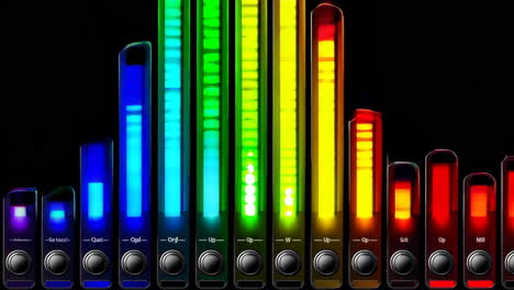 Colorful Audio Interface or Mixer with LED Visualizations