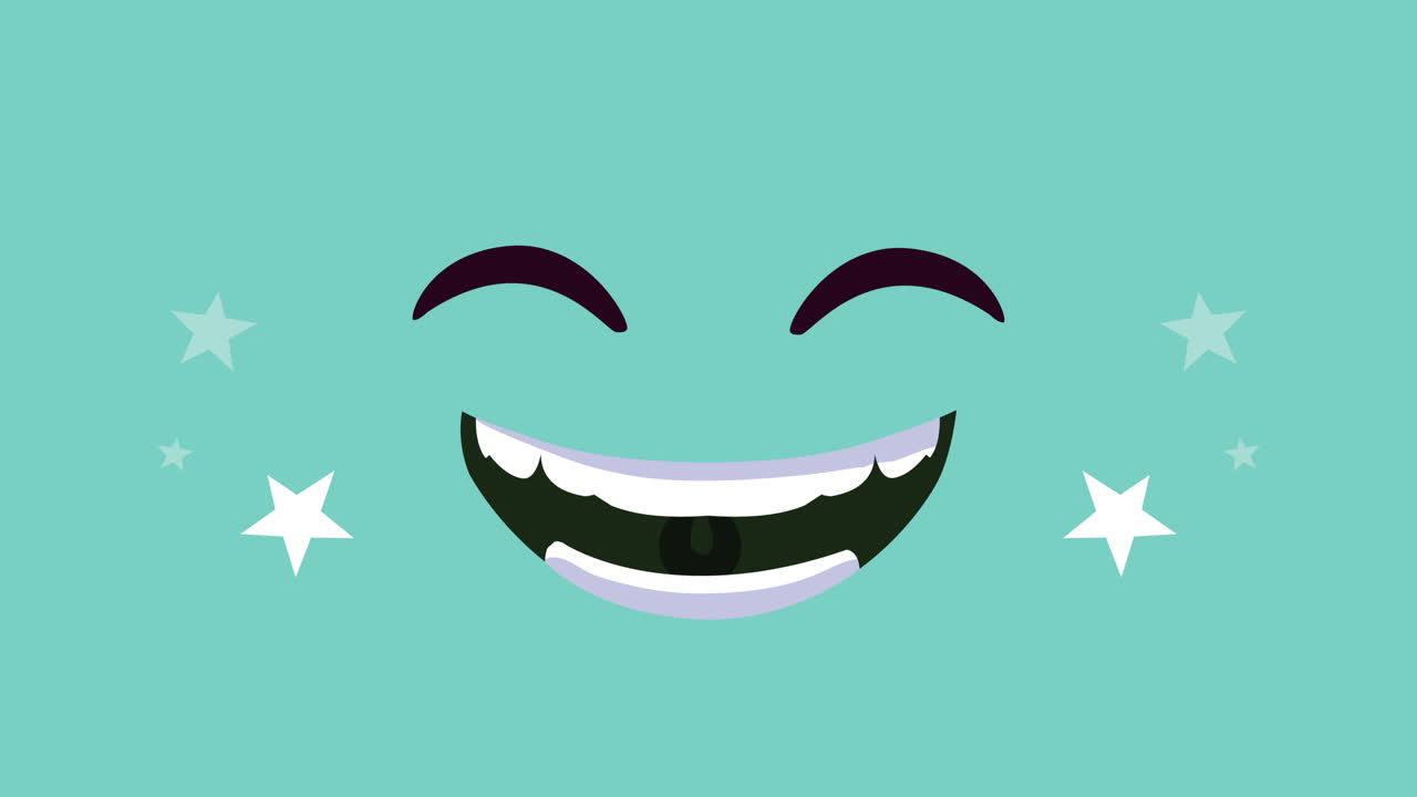 별 모양의 미소 얼굴
