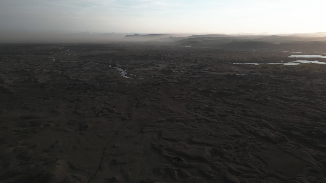 Eldhraun Lava Field Seen From The Laki Volcano At Sunrise In Iceland