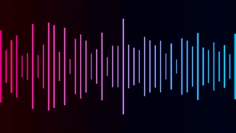 azul púrpura ecualizador líneas de neón abstracto futurista tecnología video animación