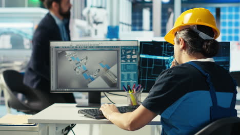 trabajador de una fábrica fotovoltaica utiliza tecnología artificial para mantener la fiabilidad del sistema