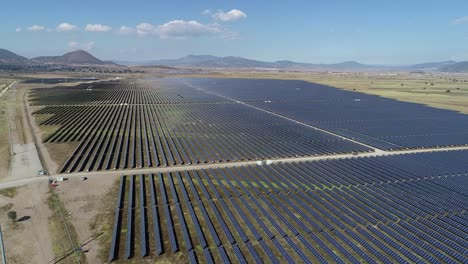 aerial view of solar panel field in mexico