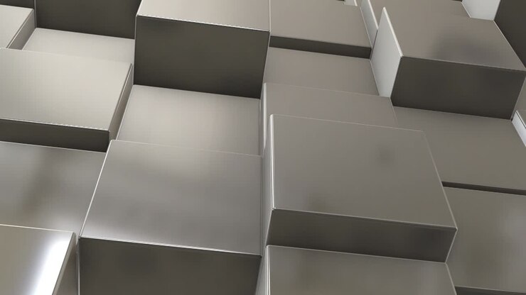 Silver plane breaks into cubes