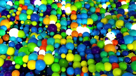 random mound of colored spheres with glow