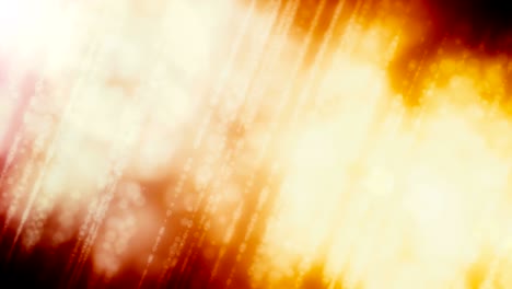 puntos brillantes multicolores y no enfocados en una fila diagonal como el bucle de fondo de video bokeh 4k - dorado, naranja, sol