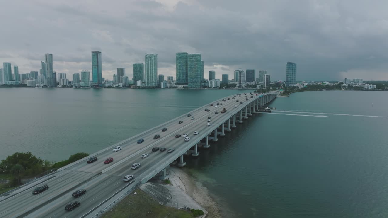 vista aérea del centro de miami