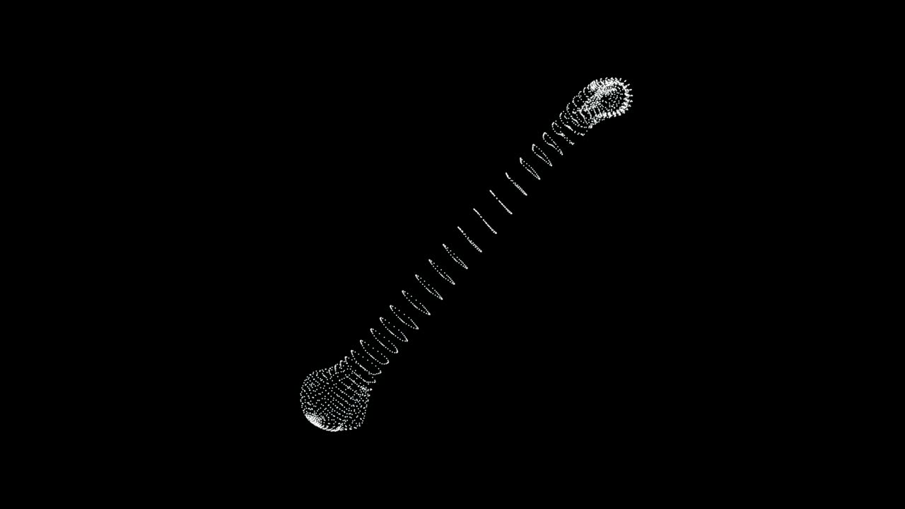 pantalla de representación holográfica 3d del hueso del húmero en el cuerpo humano - bucle