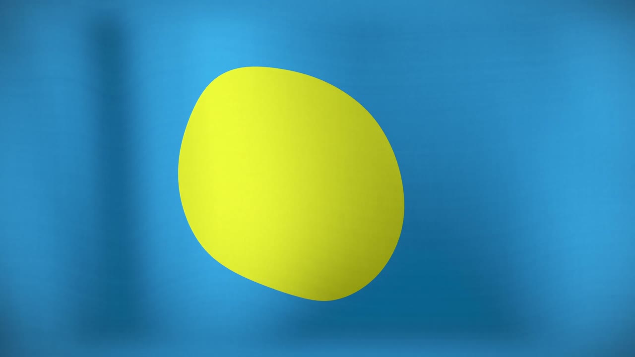 анимация размахивания флагом палау