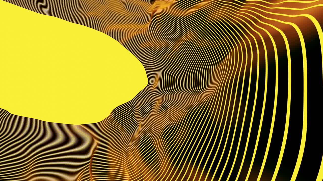 patrón de onda 3d abstracto en amarillo y negro