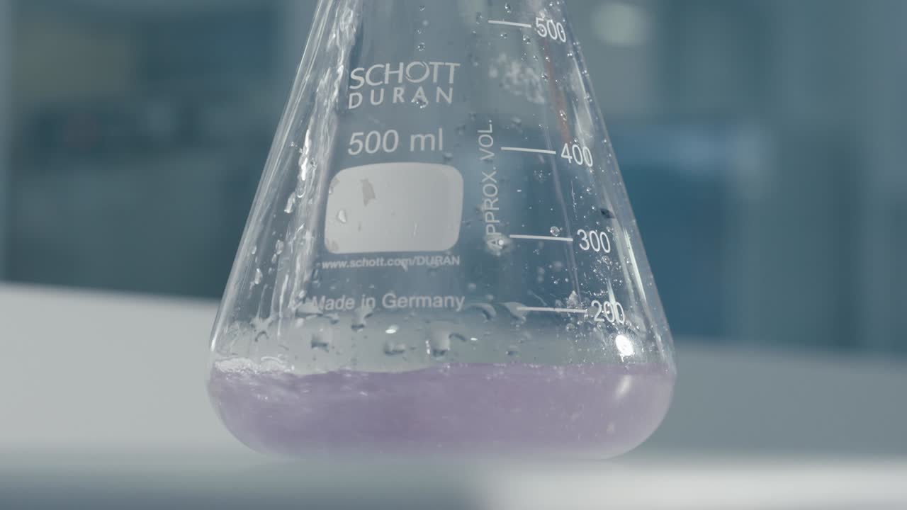 Bottles containing chemical liquids in the Modern medical Research