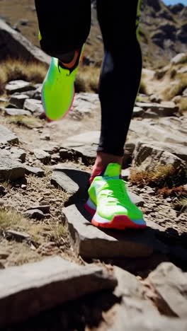 runner on a rocky trail