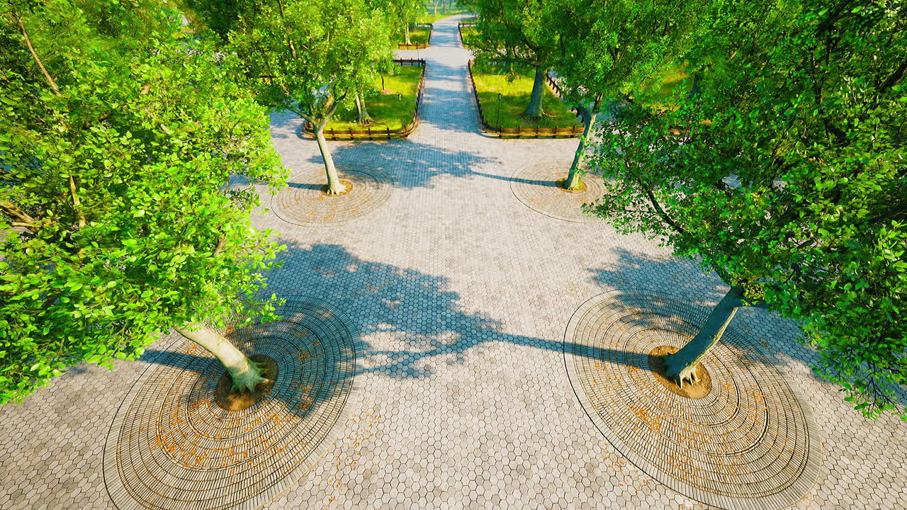 vista aérea del parque