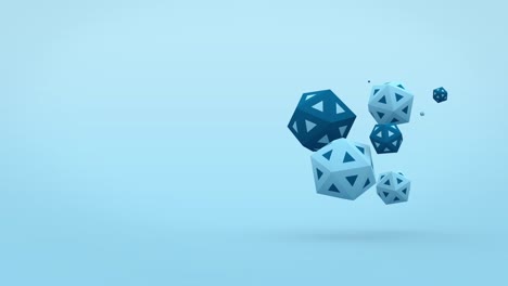 animación de bucle abstracto de formas platónicas 3d giratorias (animación de formas geométricas)