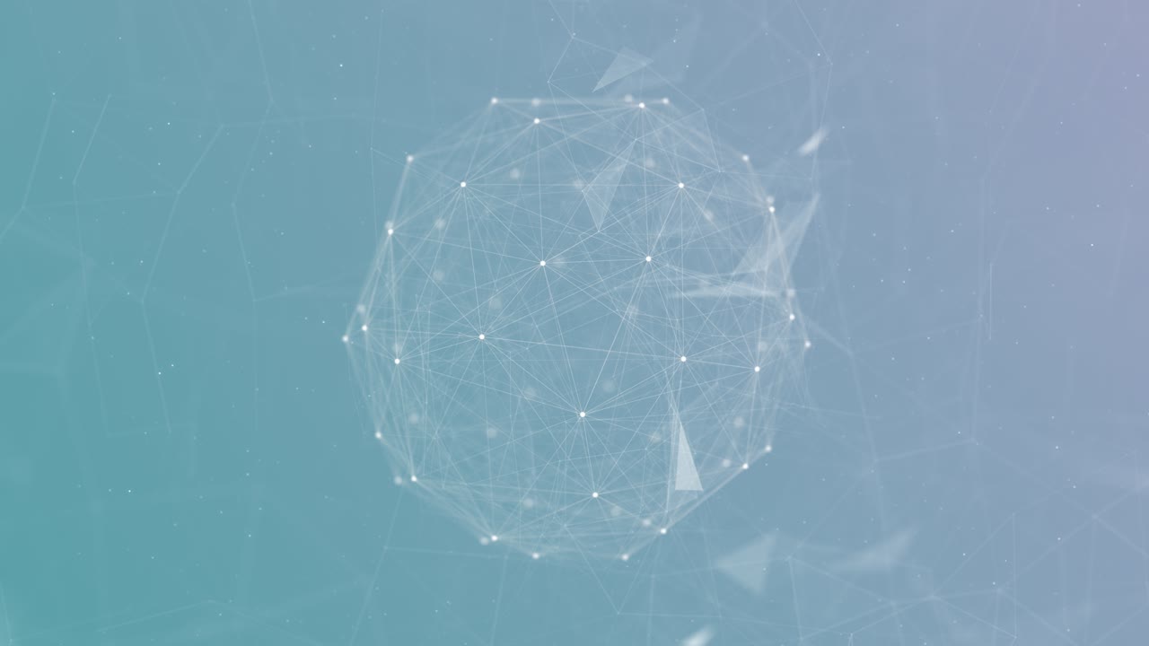 Abstrakt digital globus futuristisk teknologi-sfære sammenkoblet geometrisk pleksus bakgrunn