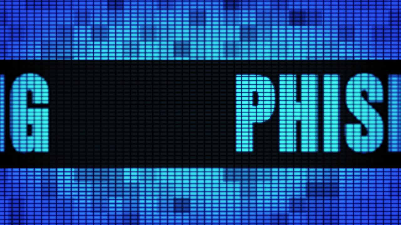 Phishing Alert on Digital Display