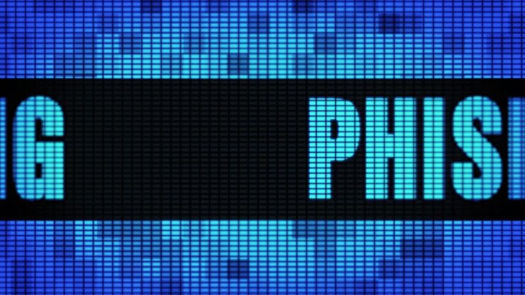 Phishing Alert on Digital Display