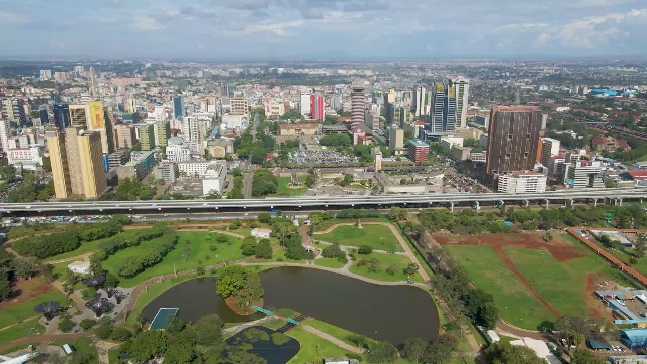 vista aérea de nairobi, república de kenia, en el este de áfrica