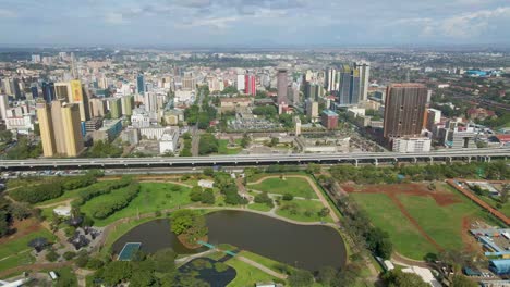 Vista-Aérea-De-Nairobi,-República-De-Kenia,-áfrica-Oriental