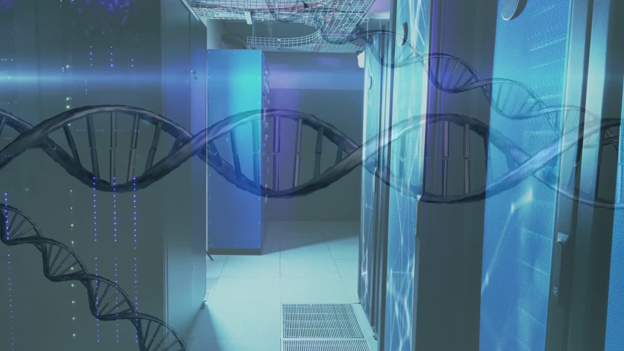 animación de adn y formas a través de servidores