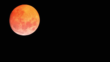 lapso de tiempo de luna llena de sangre moviéndose a través del cielo nocturno, evento lunar