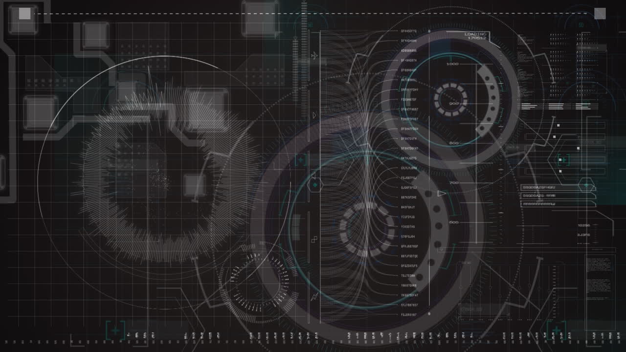 Animation of diverse data processing on digital screen