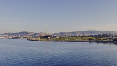 View-of-Drapetsona-from-a-departing-ship-in-the-morning