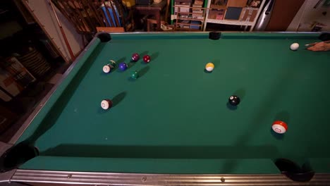 sinking the solid blue ball from a high angle