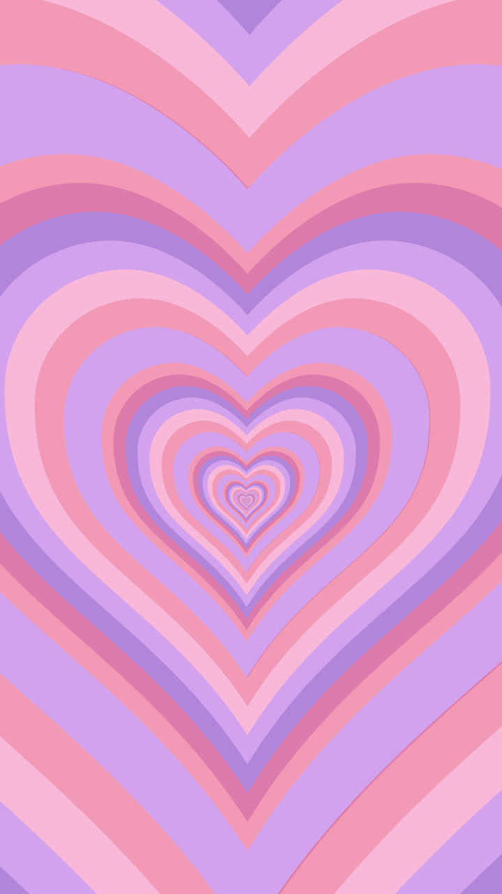 평평한 디자인의 모션 그래픽 야생 꽃 심장 배경