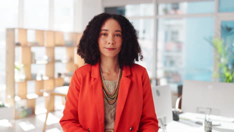 confident woman in modern office