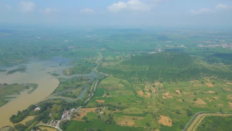 waterfall rajdari devdari and latif shah dam aerial view
