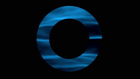 Seamless-loop-rspinning-blue-smoke-texture-ring-on-black-background