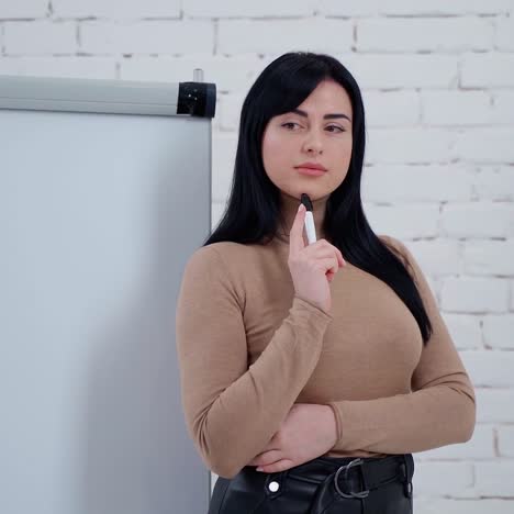 woman near board