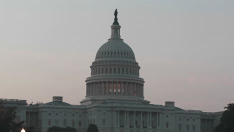 Zoom-back-from-the-Capitol-Building-at-dusk