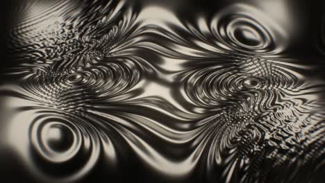 abstract shiny metallic liquid bronze fluid waves flow math surface - 4k seamless vj loop motion background animation
