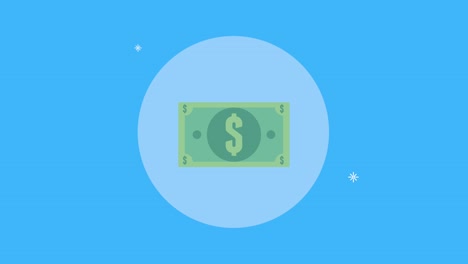 financial business animation with bill