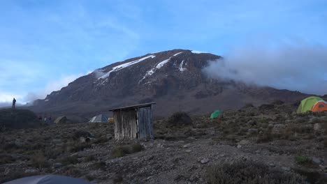 wide shot of summit of mount kilimanjaro