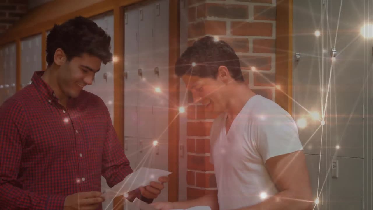 animación de la red de conexiones sobre los estudiantes varones