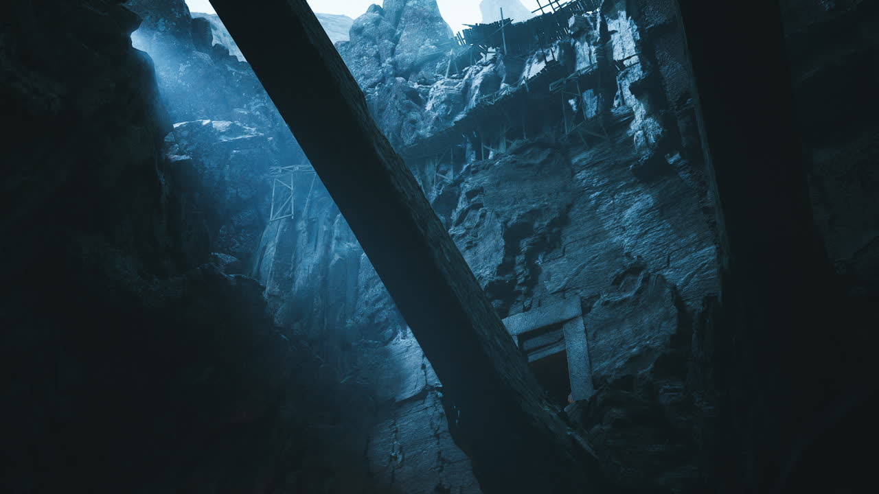 Discovering an ancient underground structure illuminated by soft light