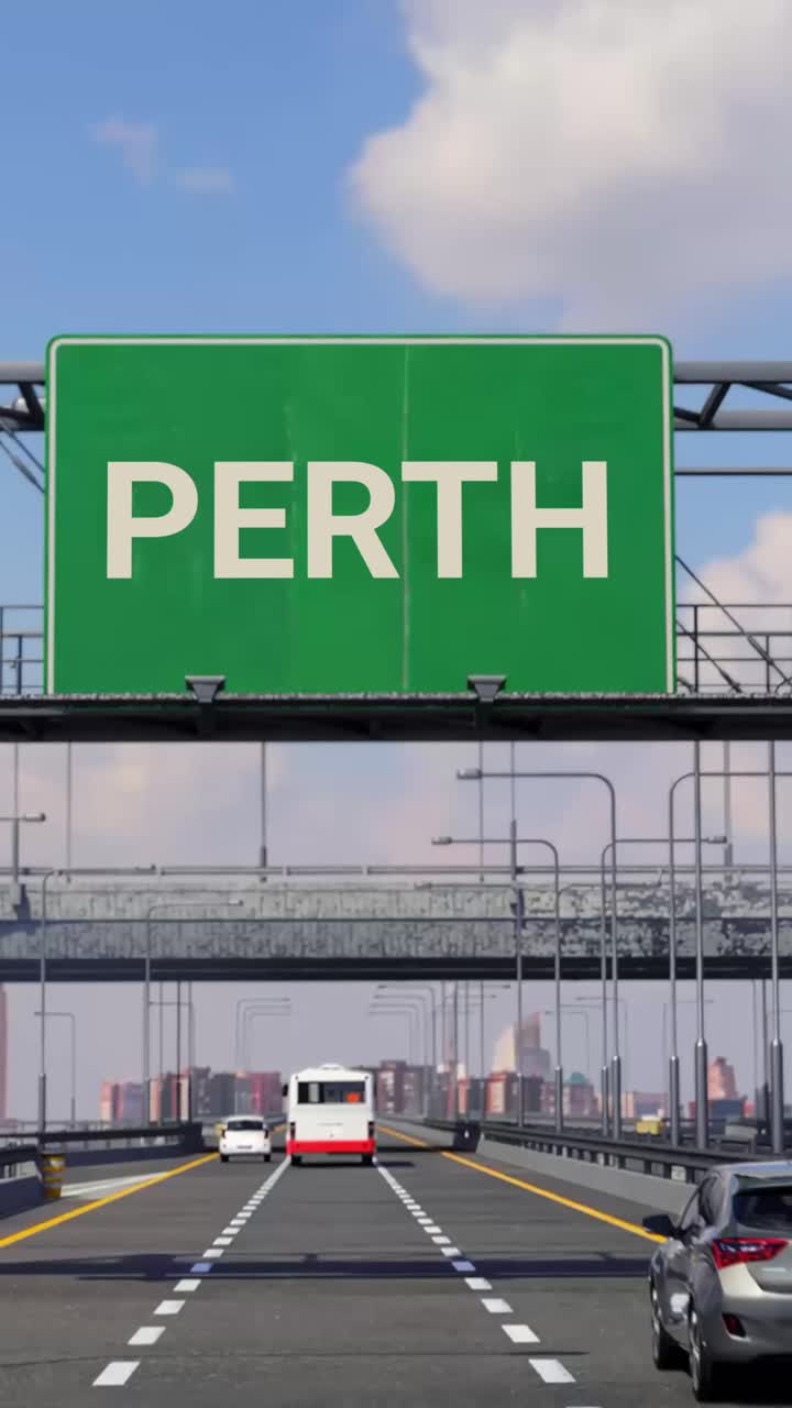 퍼스의 고속도로와 비행기