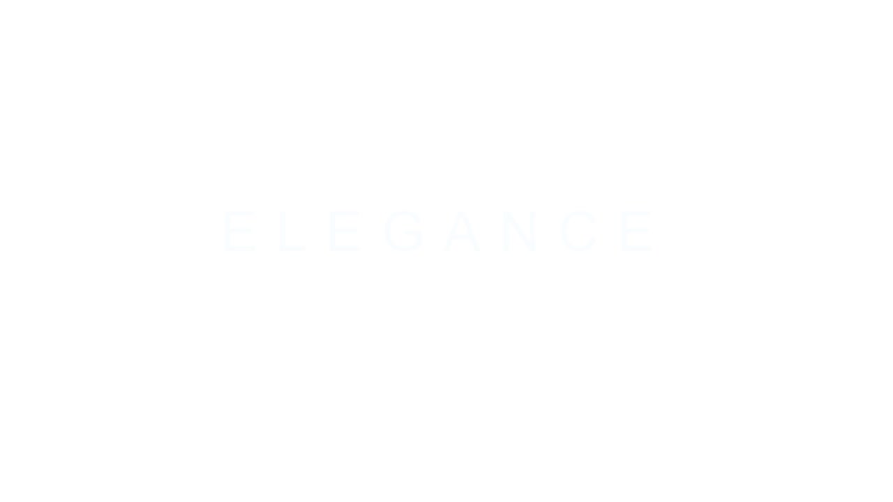 Minimalist Text Animation of the Word Elegance on White Background