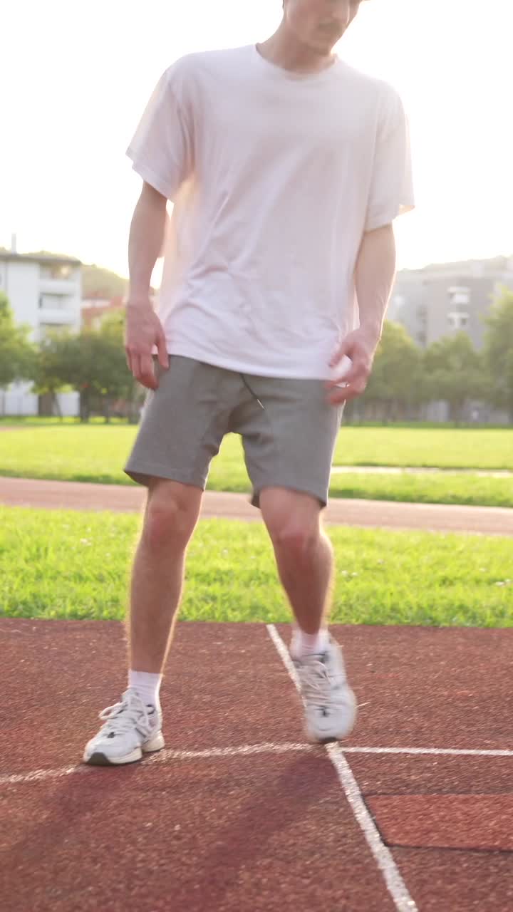Athlete Running on Track