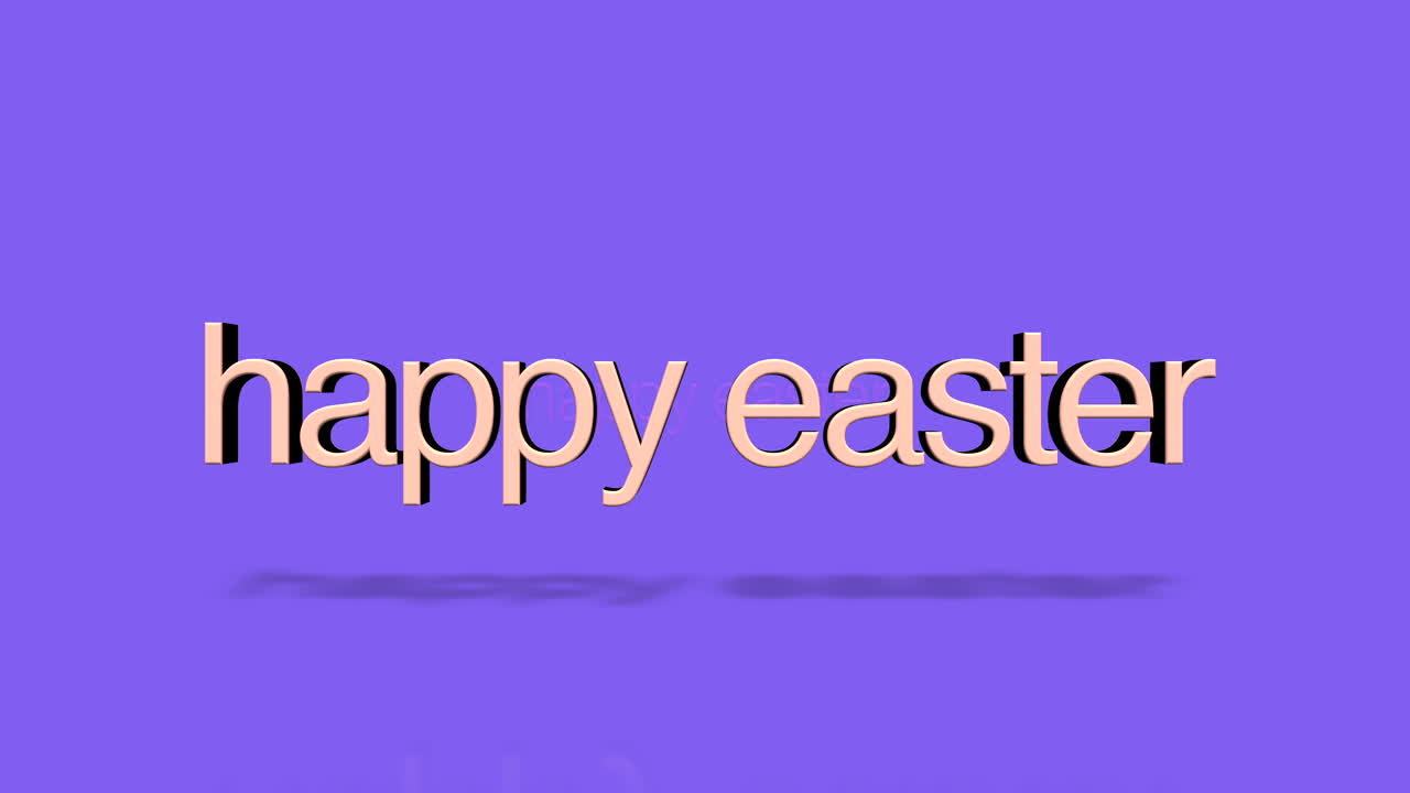 Testo scorrevole Buona Pasqua su sfumatura viola