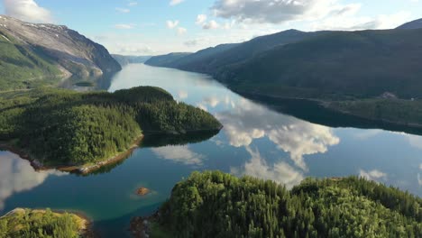 aerial footage beautiful nature norway