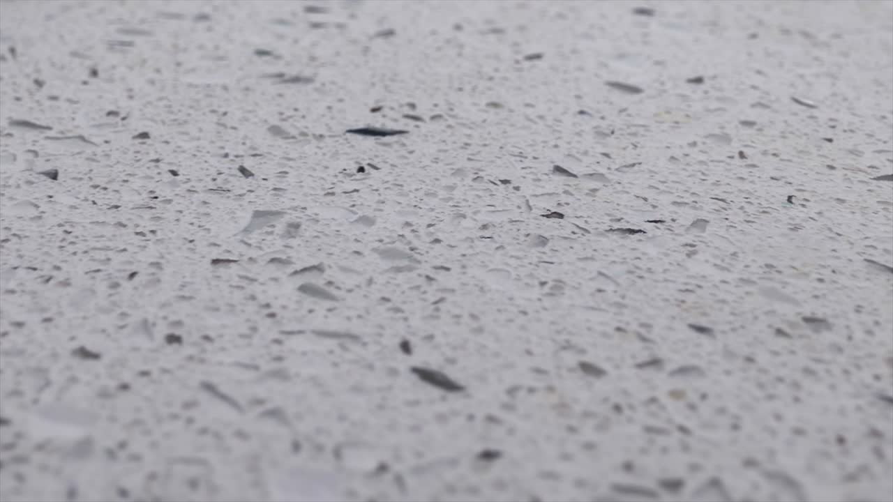 tela de tela manchada disparada de cerca. puntos negros sobre fondo blanco, patrón monocromático.