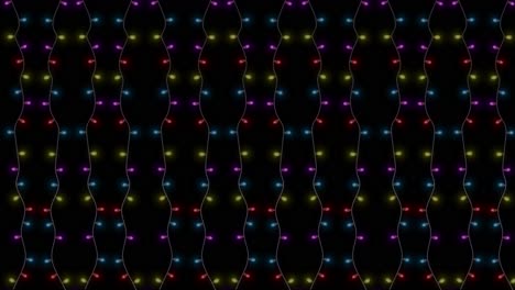 colorful christmas lights patterns on black and green backgrounds