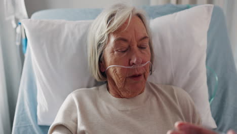 sick, care and woman drinking water in a hospital