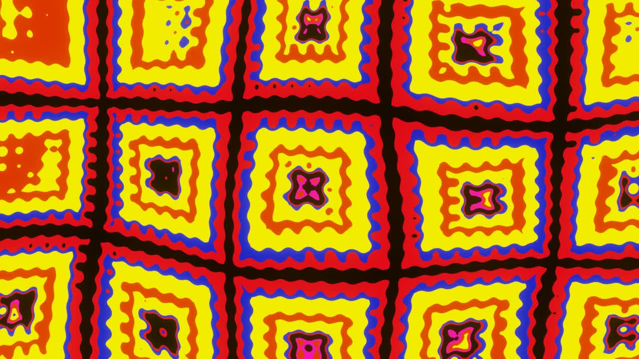 el baile de los cuadrados abstractos retorcidos. el bucle vj