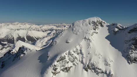 incredible aerial view of the northwest face of matier in british columbia, canada