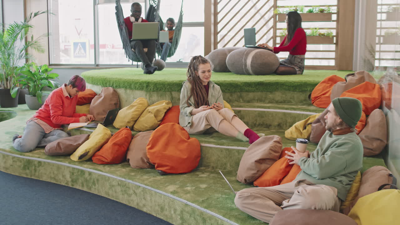 Creative People in Modern Coworking Space